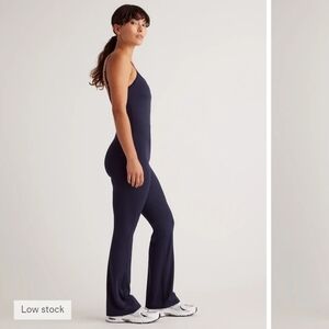 Quince Ultra Form Black Women's Jumpsuit Flair Leg In Small